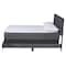 Baxton Studio Abberton Modern and Contemporary Grey Velvet and Gold Metal Queen Size Panel Bed 220-12849-ZORO - alternate 2